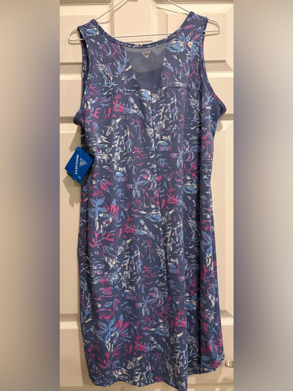 Columbia Tropical-Print Sleeveless Women’s pullover dress omni Wick material XXL